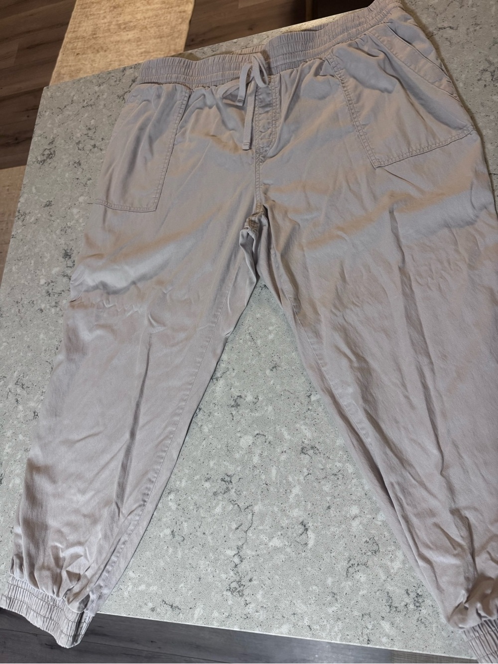 A new day Light Khaki Drawstring Womens Jogger Pants - Picture 2 of 8